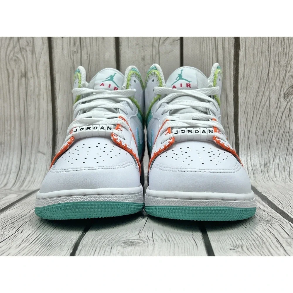 Size 6.5y - Nike Air Jordan 1 Mid SE GS Multi Knit DM6218 100
